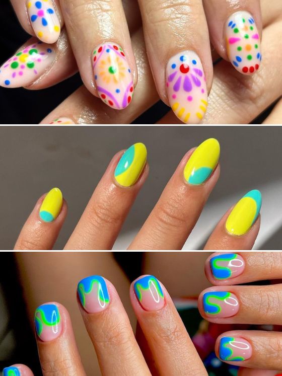 Short and Bright Summer Nail Art Designs