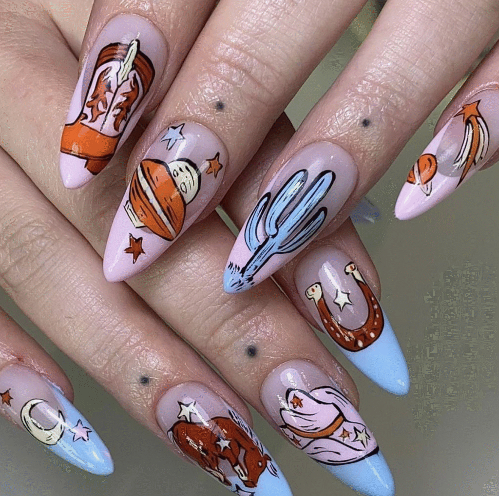 Country Western Nail Designs
