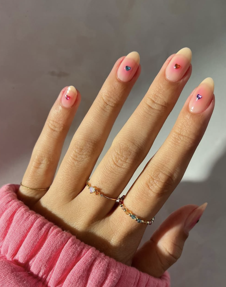 Blush pink nail