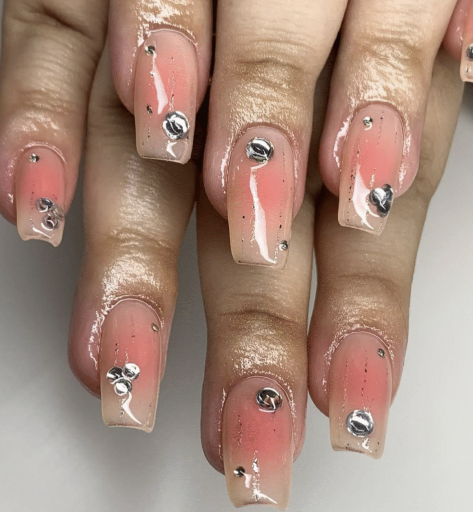 Blush pink nail