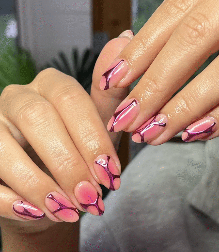 Blush pink nail
