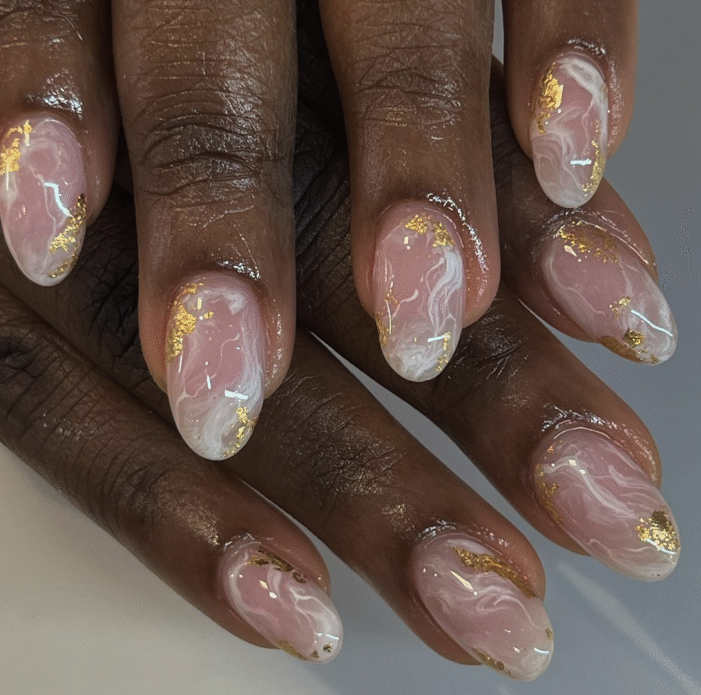 white summer nail