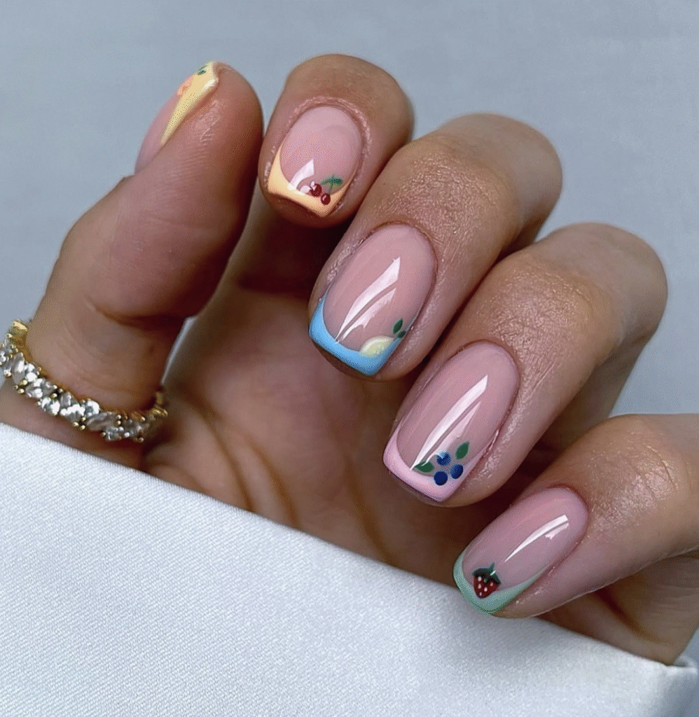 Spring French Tip Nail Designs