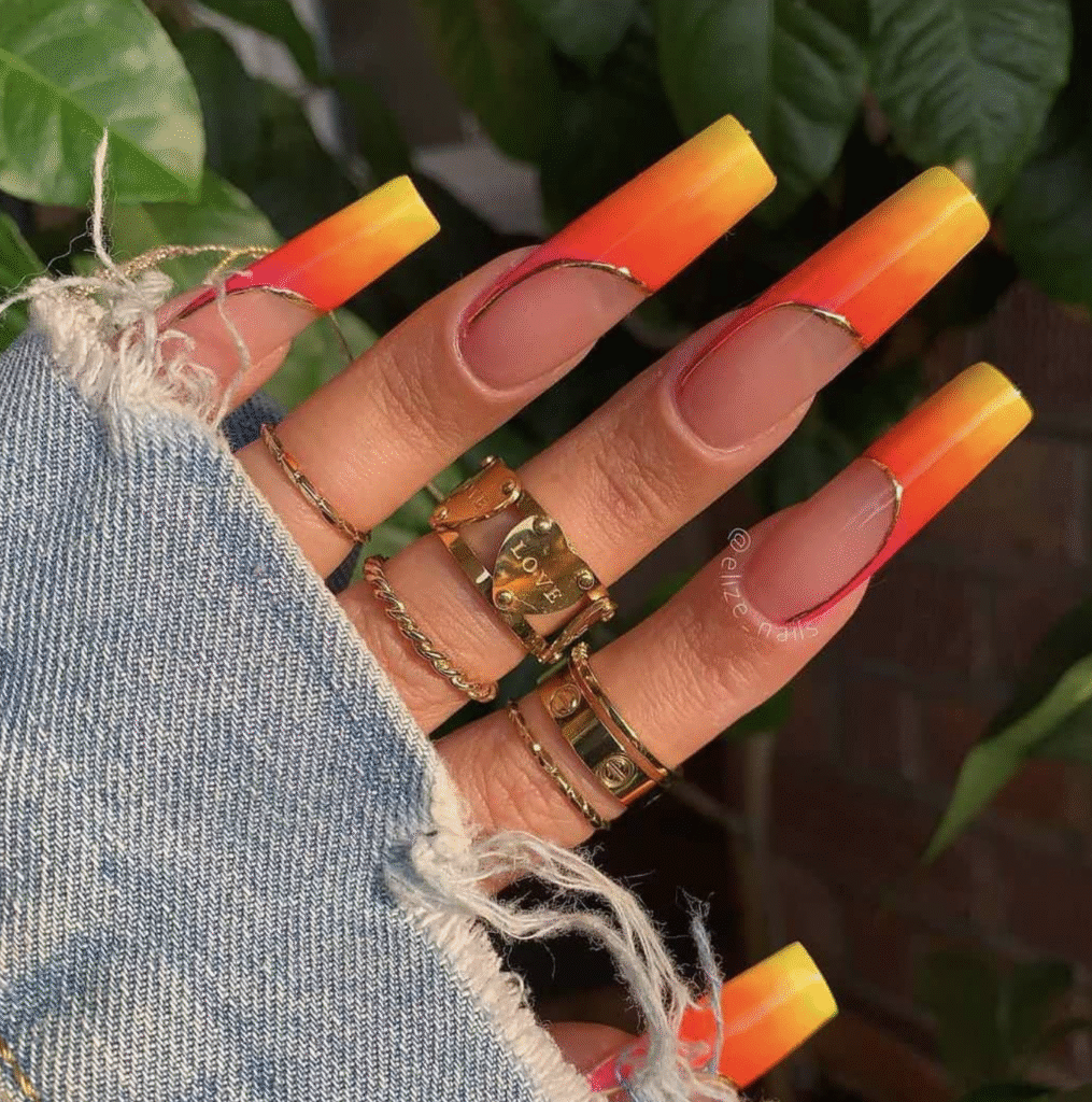 Spring French Tip Nail 