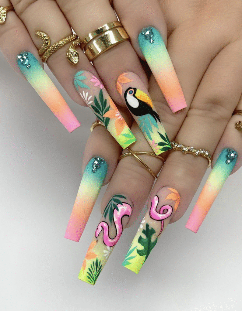 bright summer nail designs
