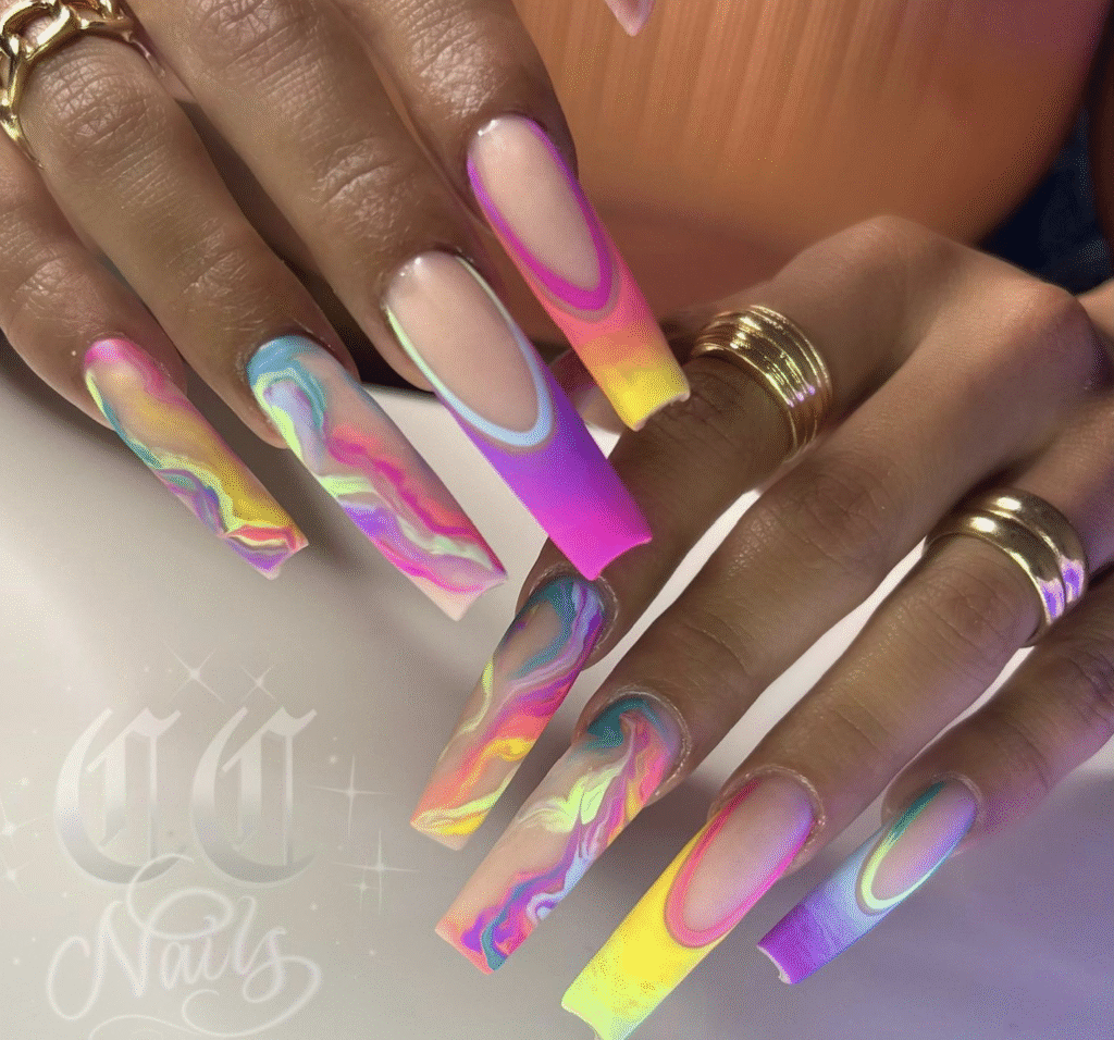 bright summer nail designs