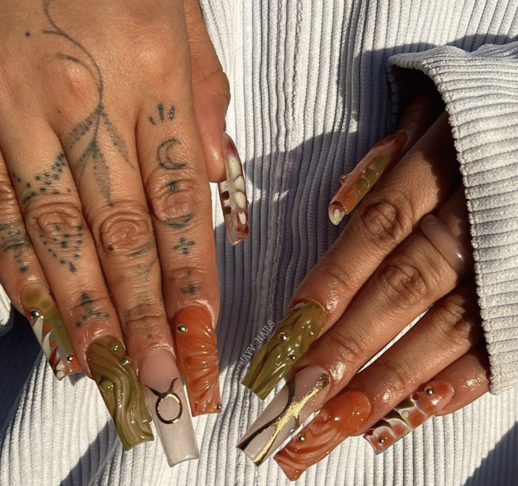 Taurus nail designs 