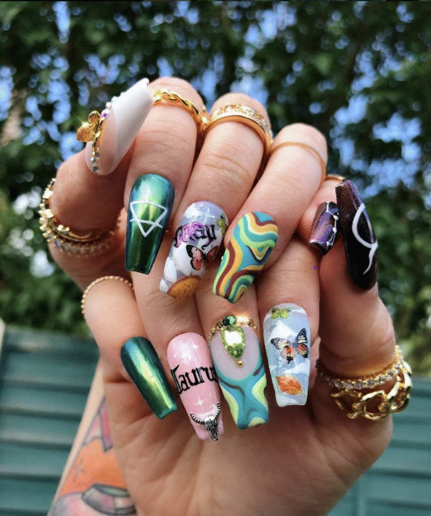 Taurus nail designs 