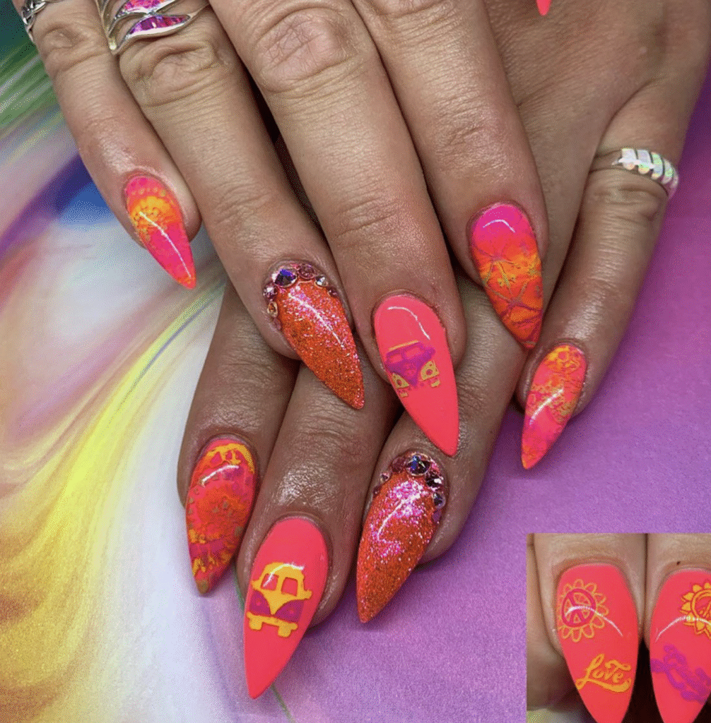 Hippie Nail Designs