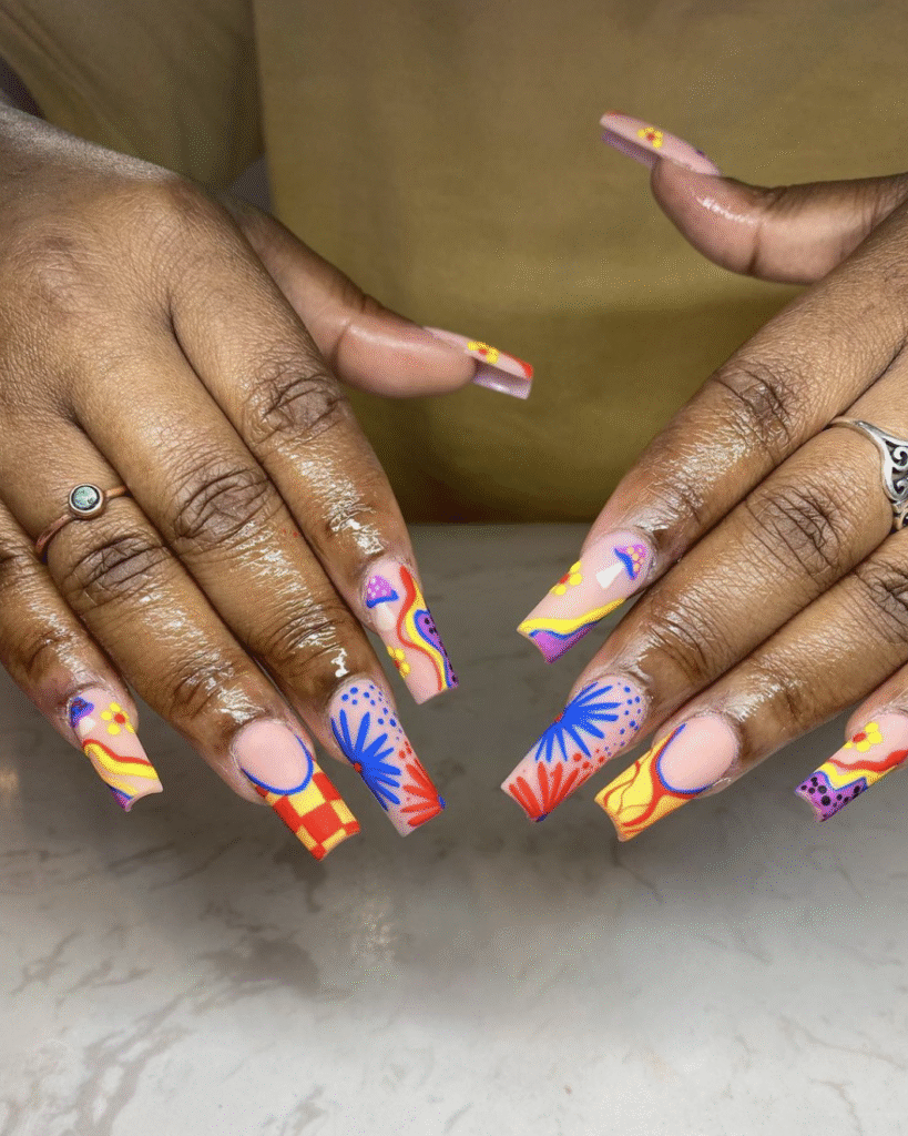 Hippie Nail Designs
