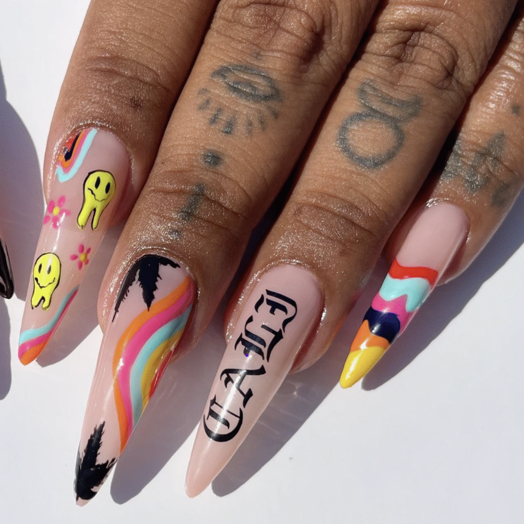 Hippie Nail Designs