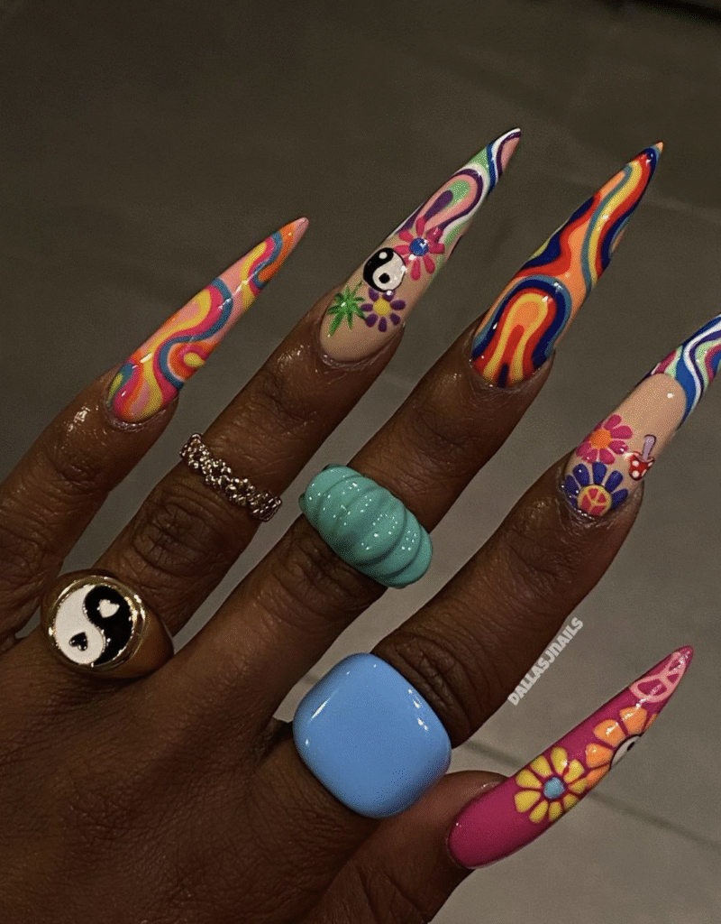 Hippie Nail Designs