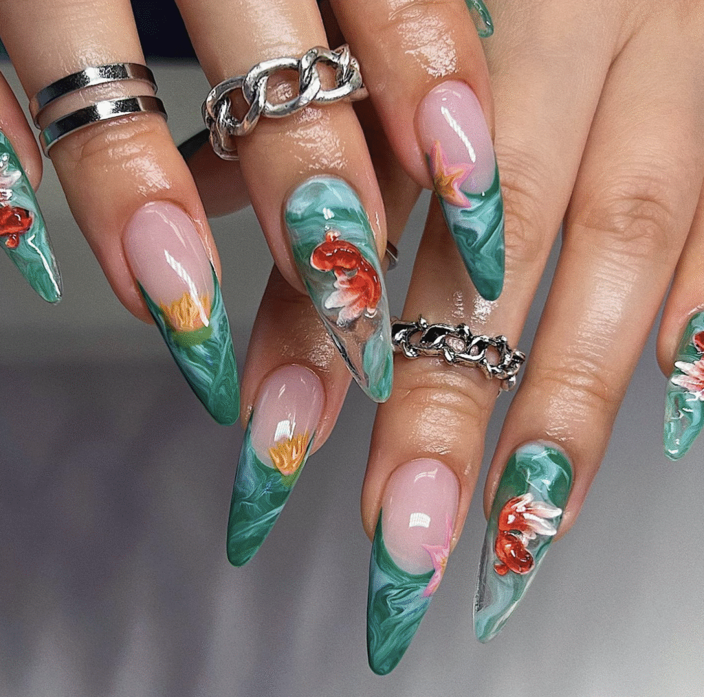 Pisces Nail Ideas