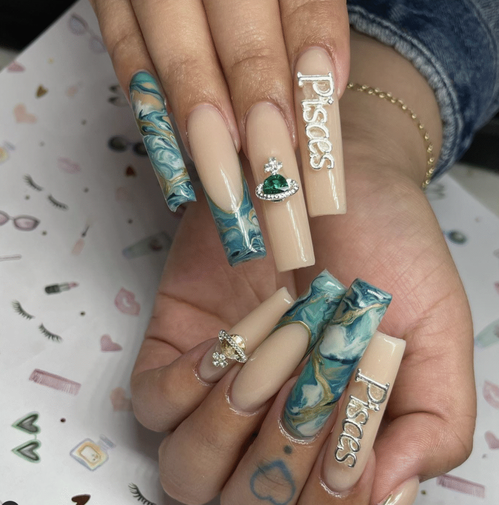 Pisces Nail Ideas