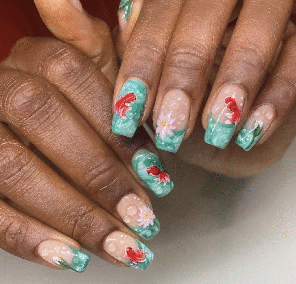 Pisces Nail Ideas