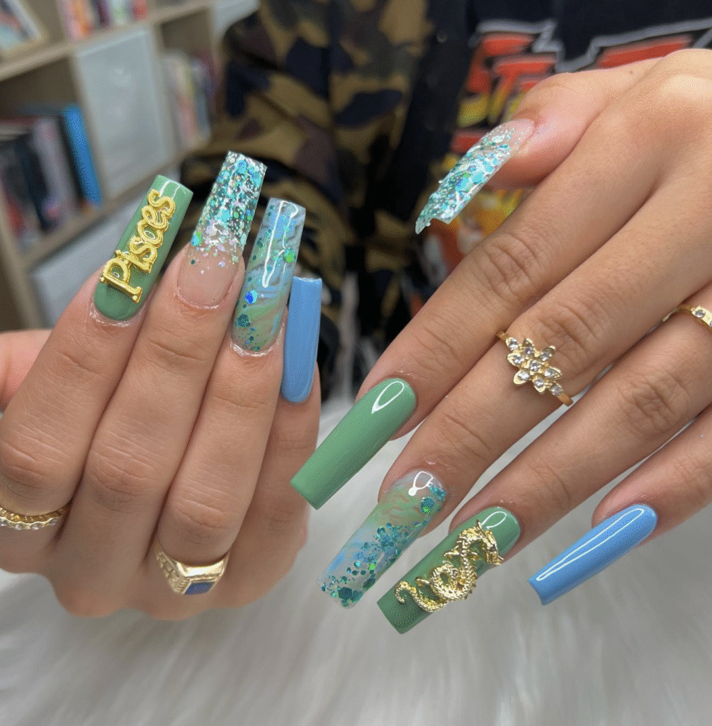 Pisces Nail Ideas