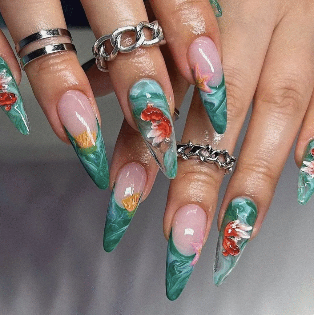 Pisces Nail Ideas