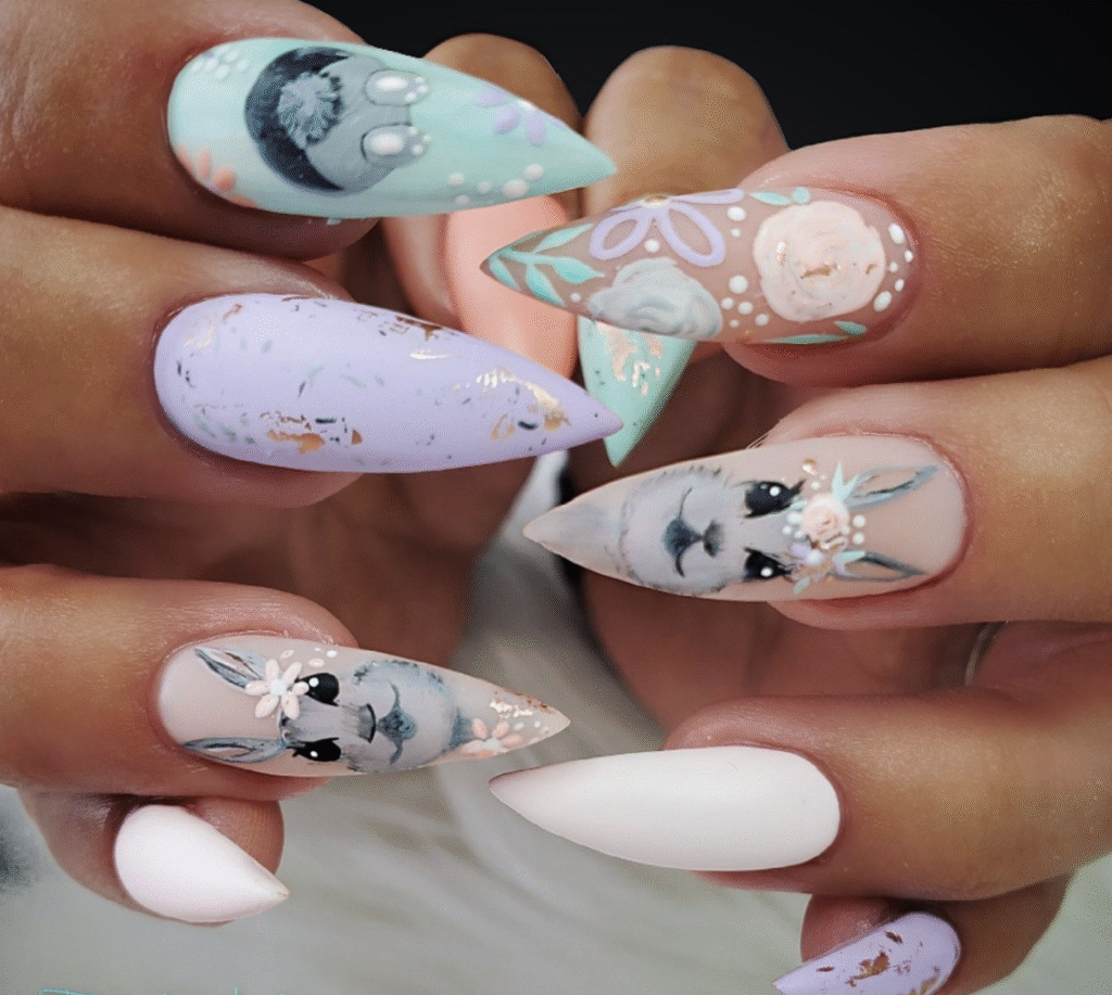 Easter Bunny Nail Designs