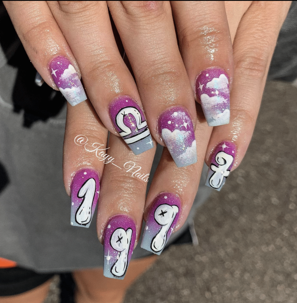 Libra nail designs