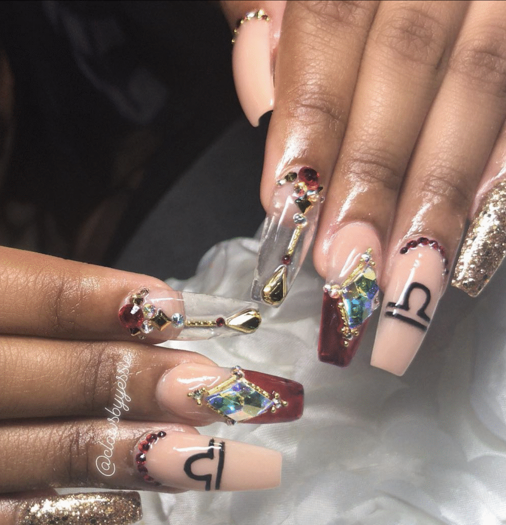 Libra nail designs