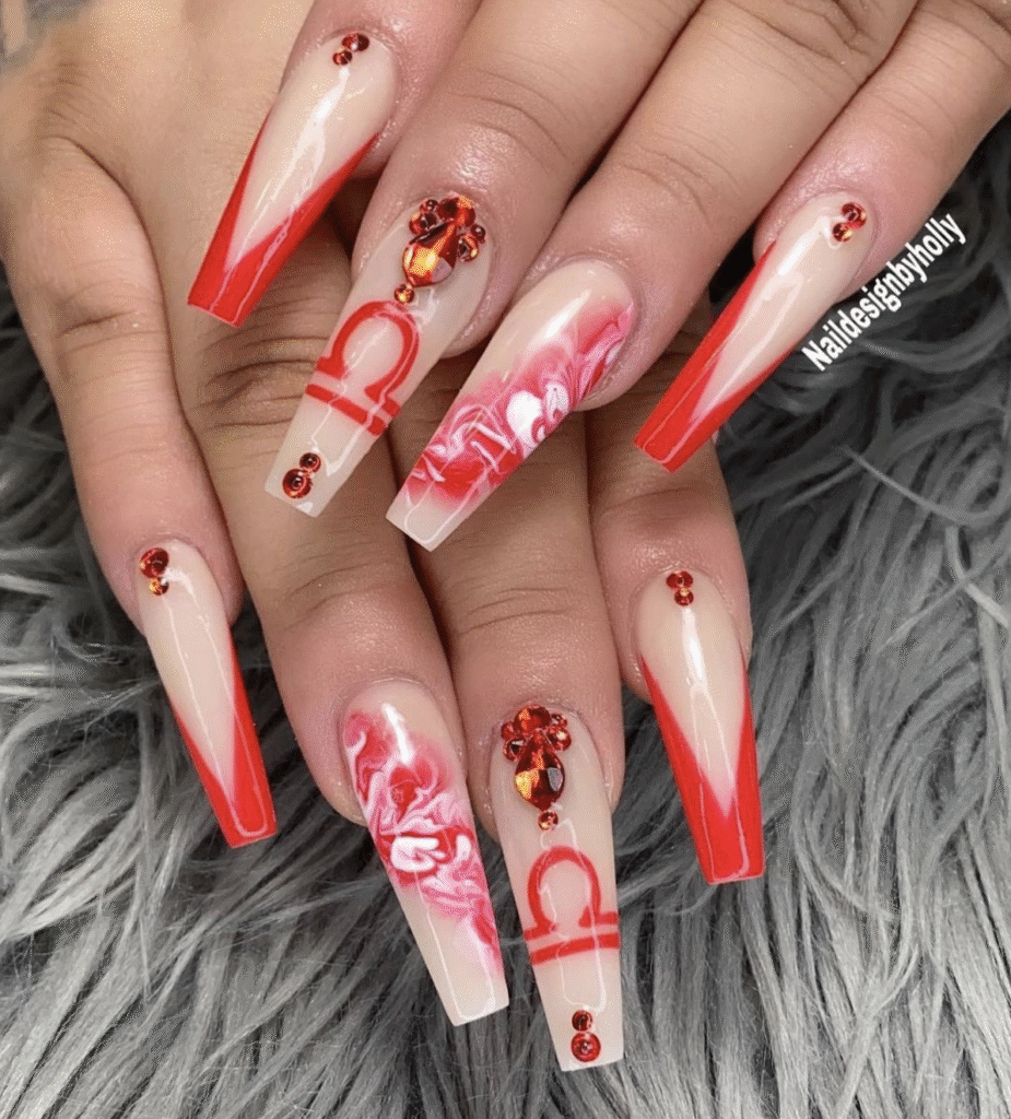 Libra nail designs