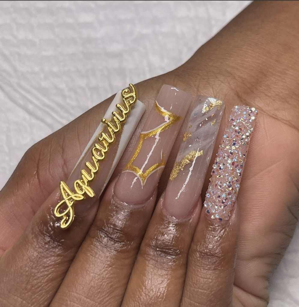 Aquarius nail designs