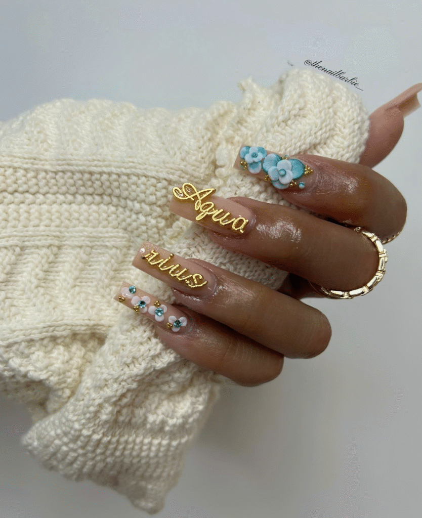 Aquarius nail designs