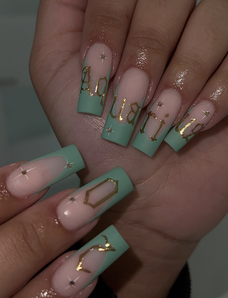 Aquarius nail designs