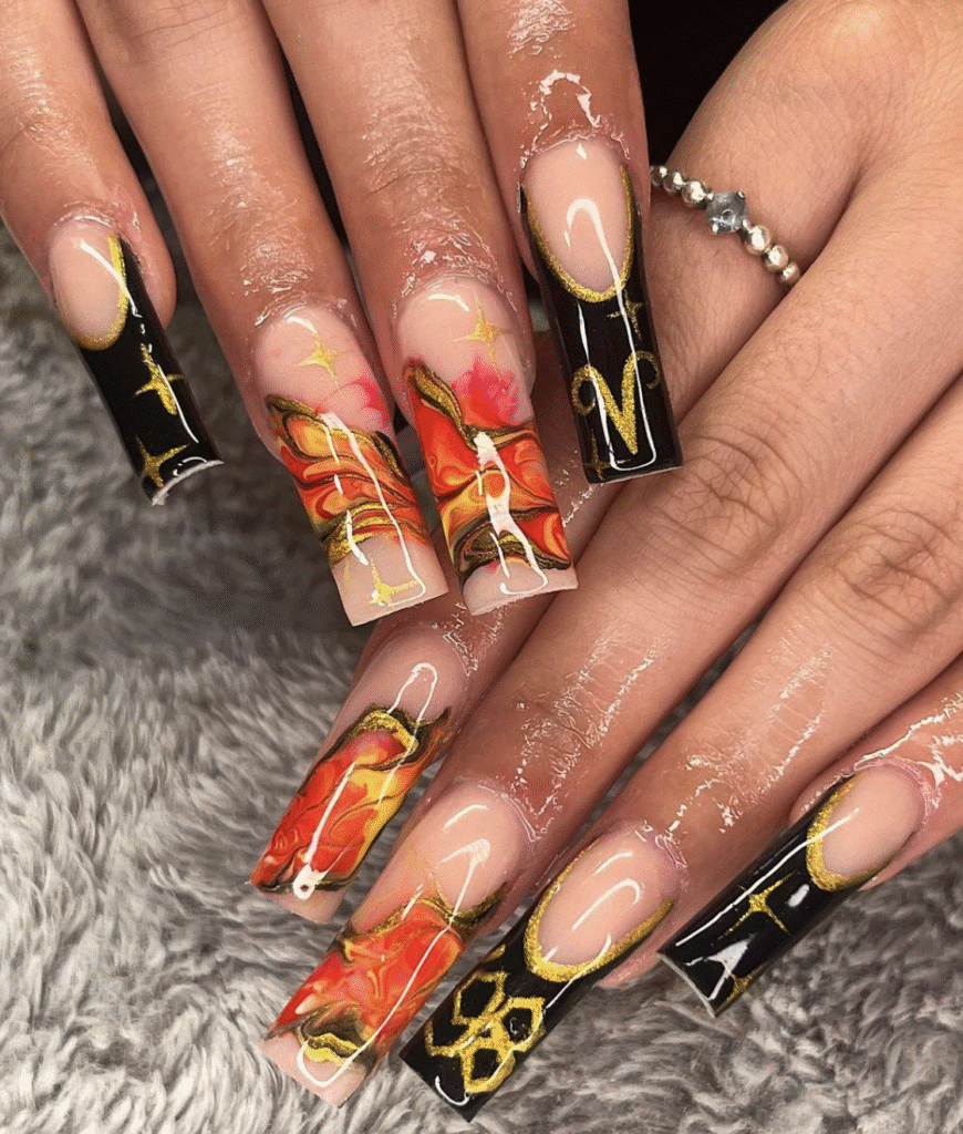 Aries nail designs