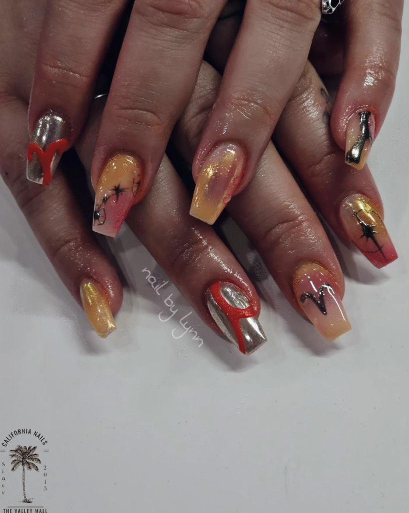 Aries nail designs