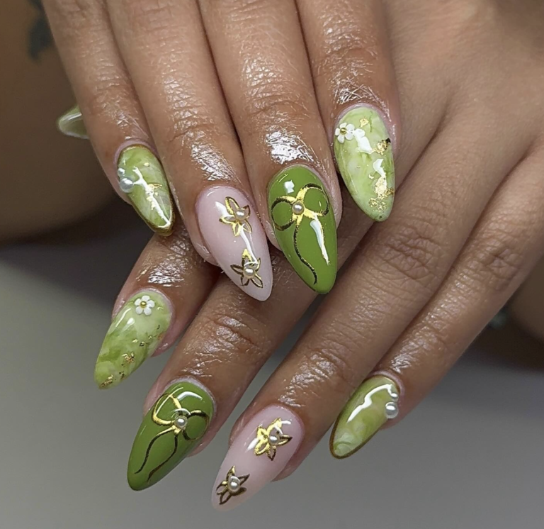 spring green nail designs