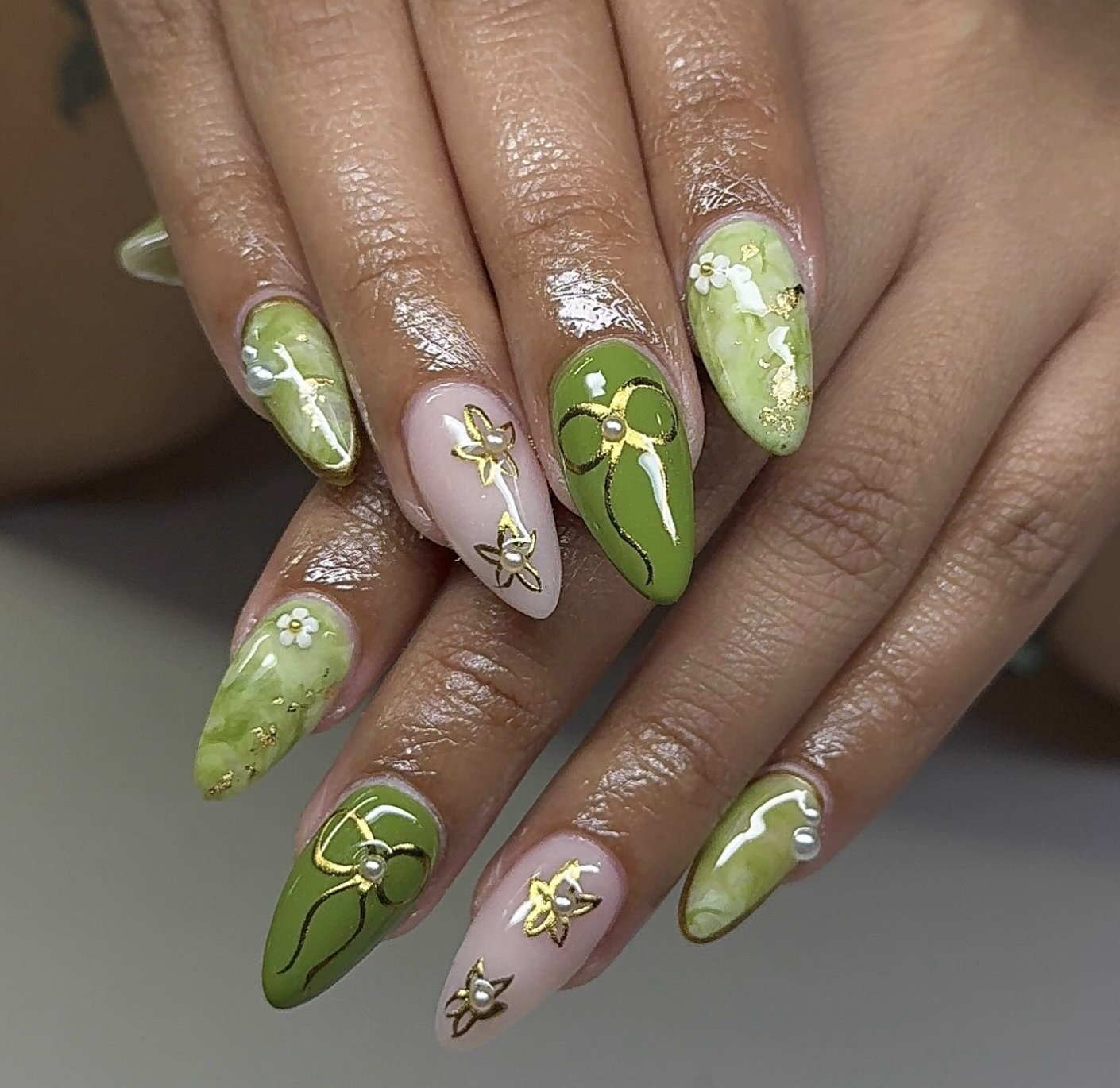 spring green nail designs