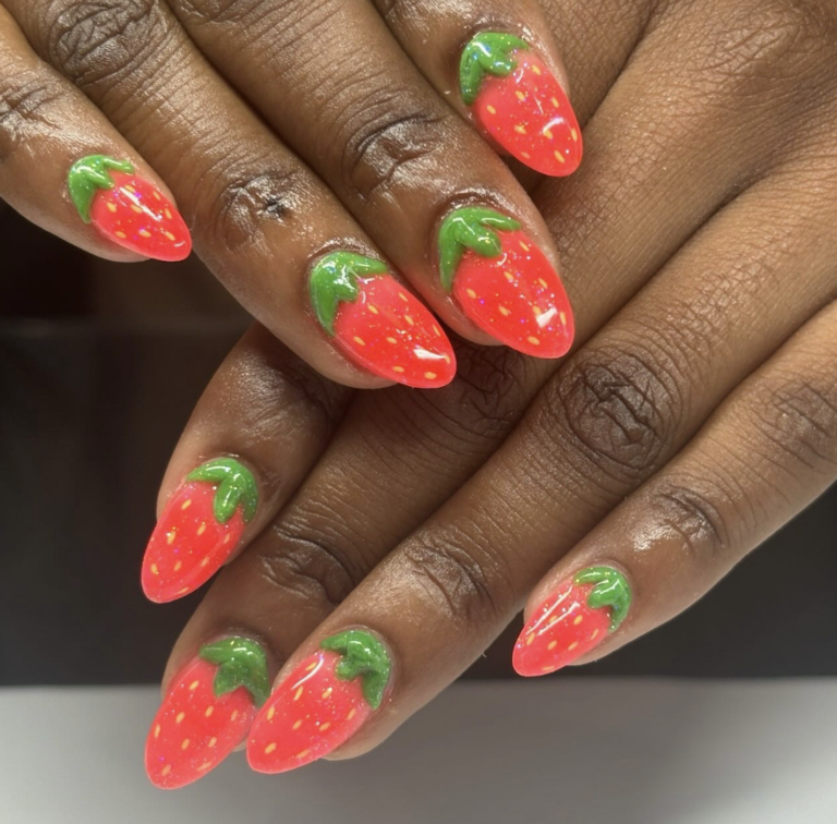 strawberry nail designs