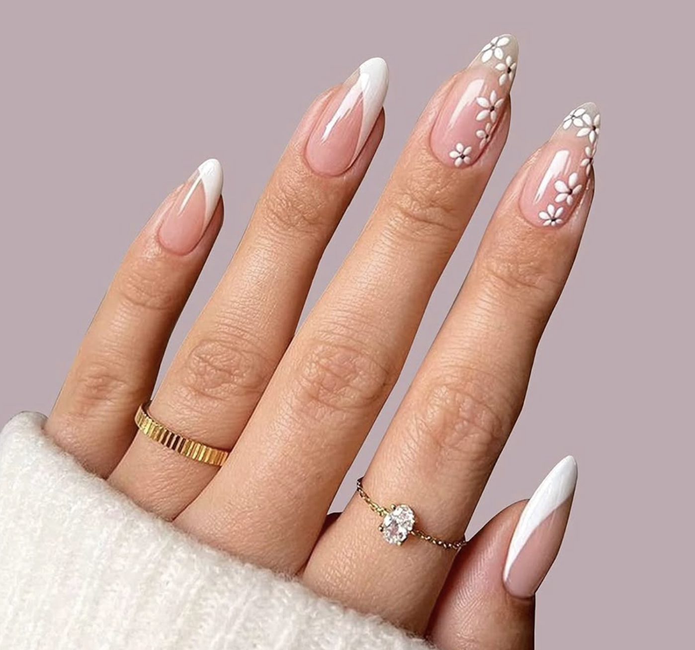 white summer nail