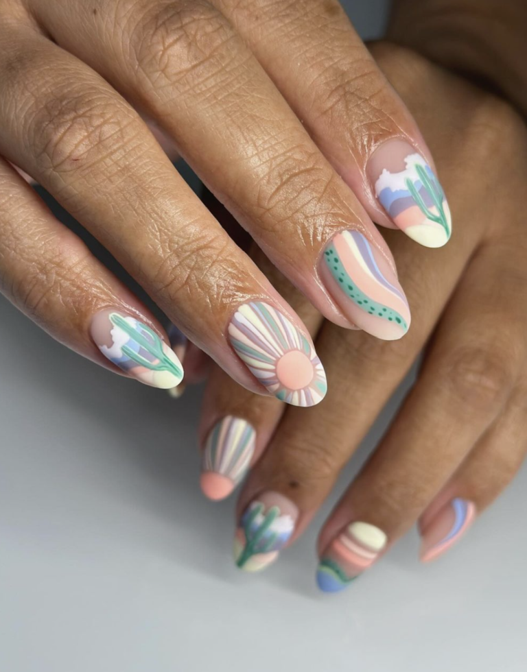 Different Color Pastel Nails