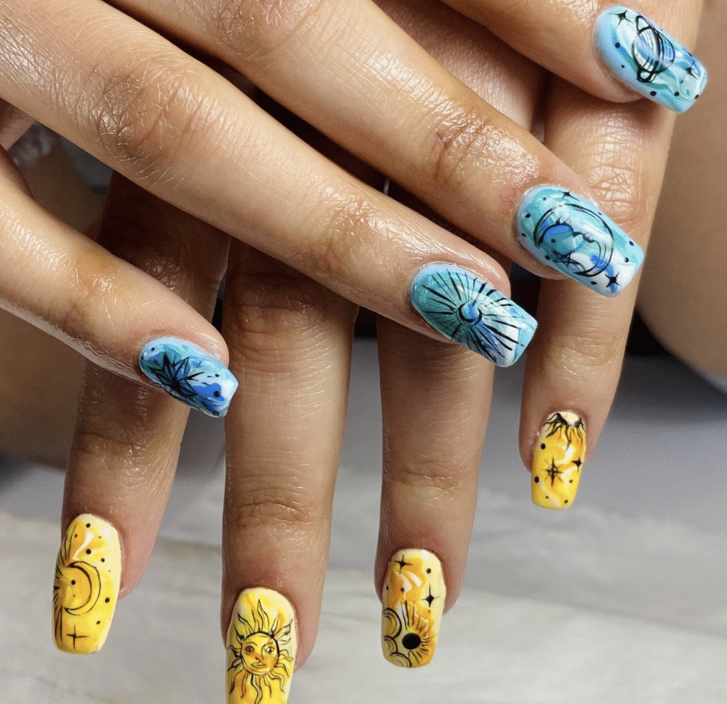 Celestial Nail Designs