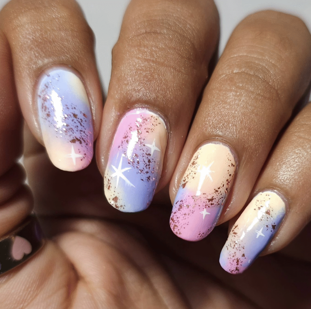 Different Color Pastel Nails