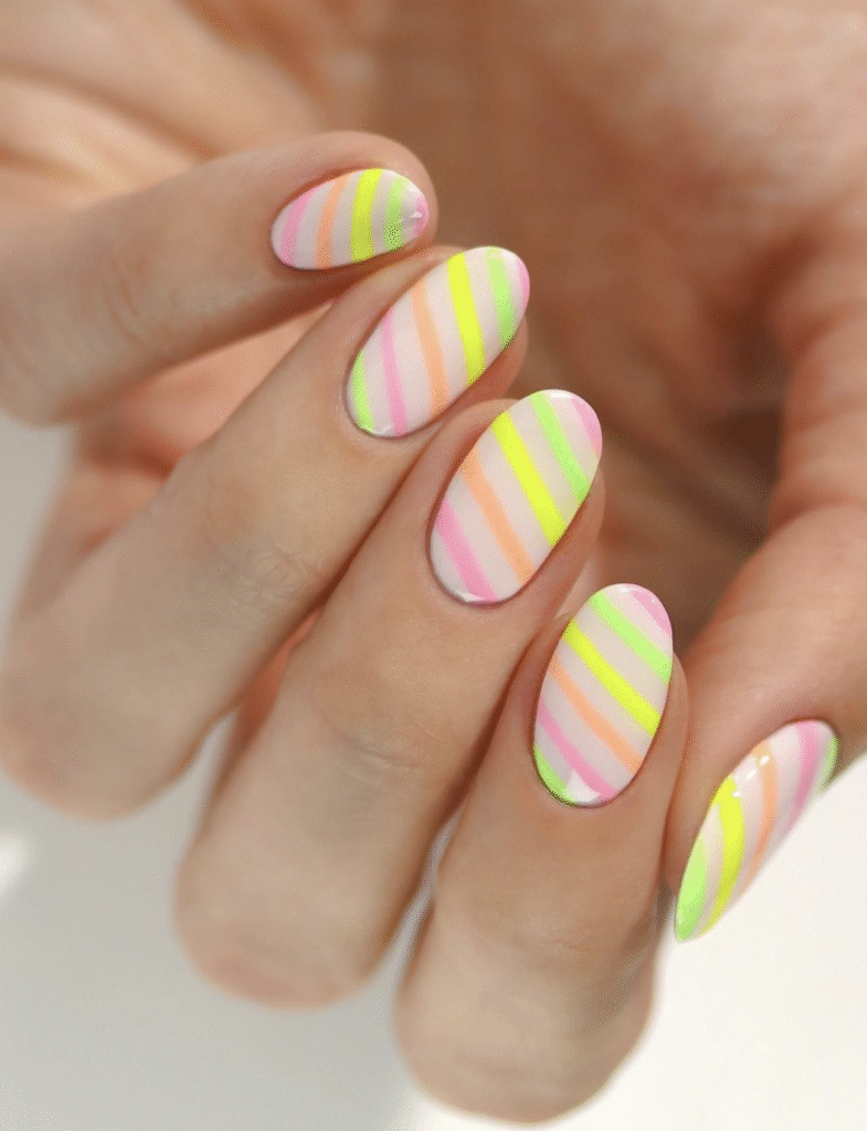 Different Color Pastel Nails