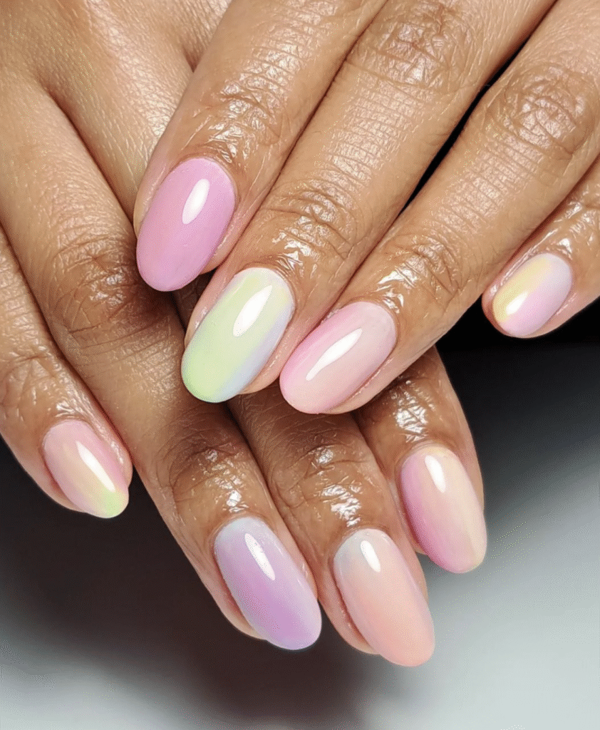 Different Color Pastel Nails