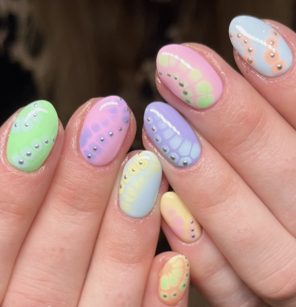 Different Color Pastel Nails