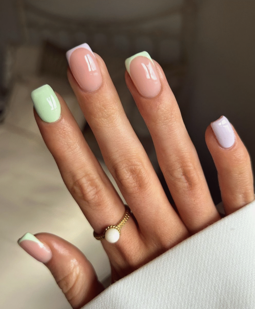 Different Color Pastel Nails