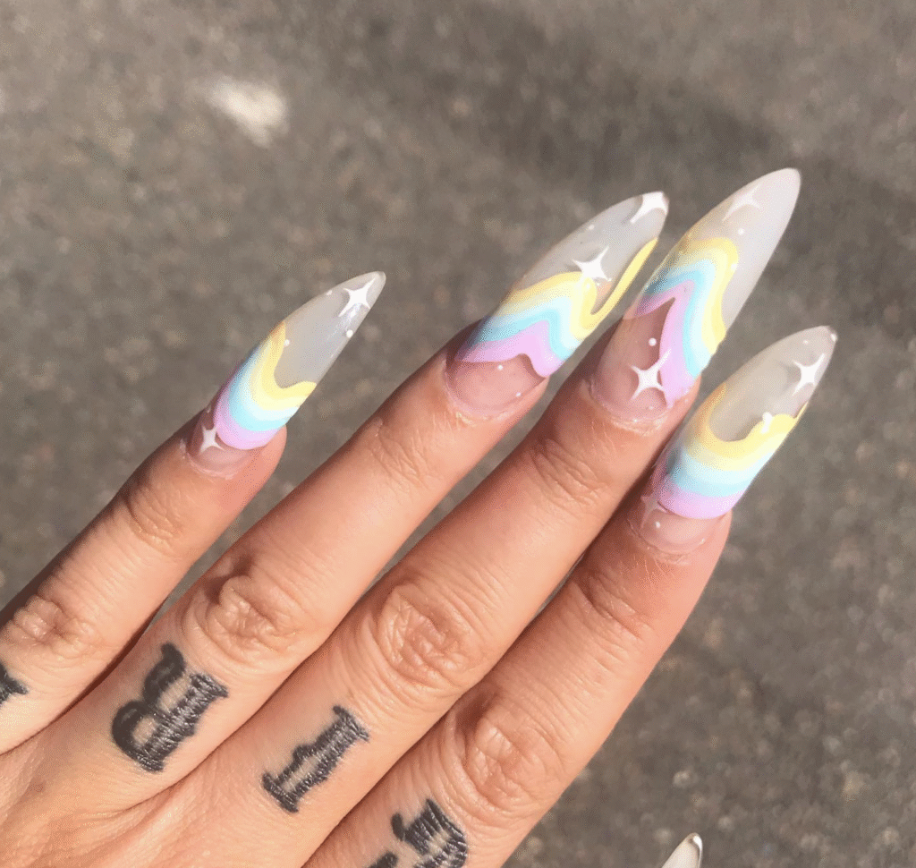 Different Color Pastel Nails
