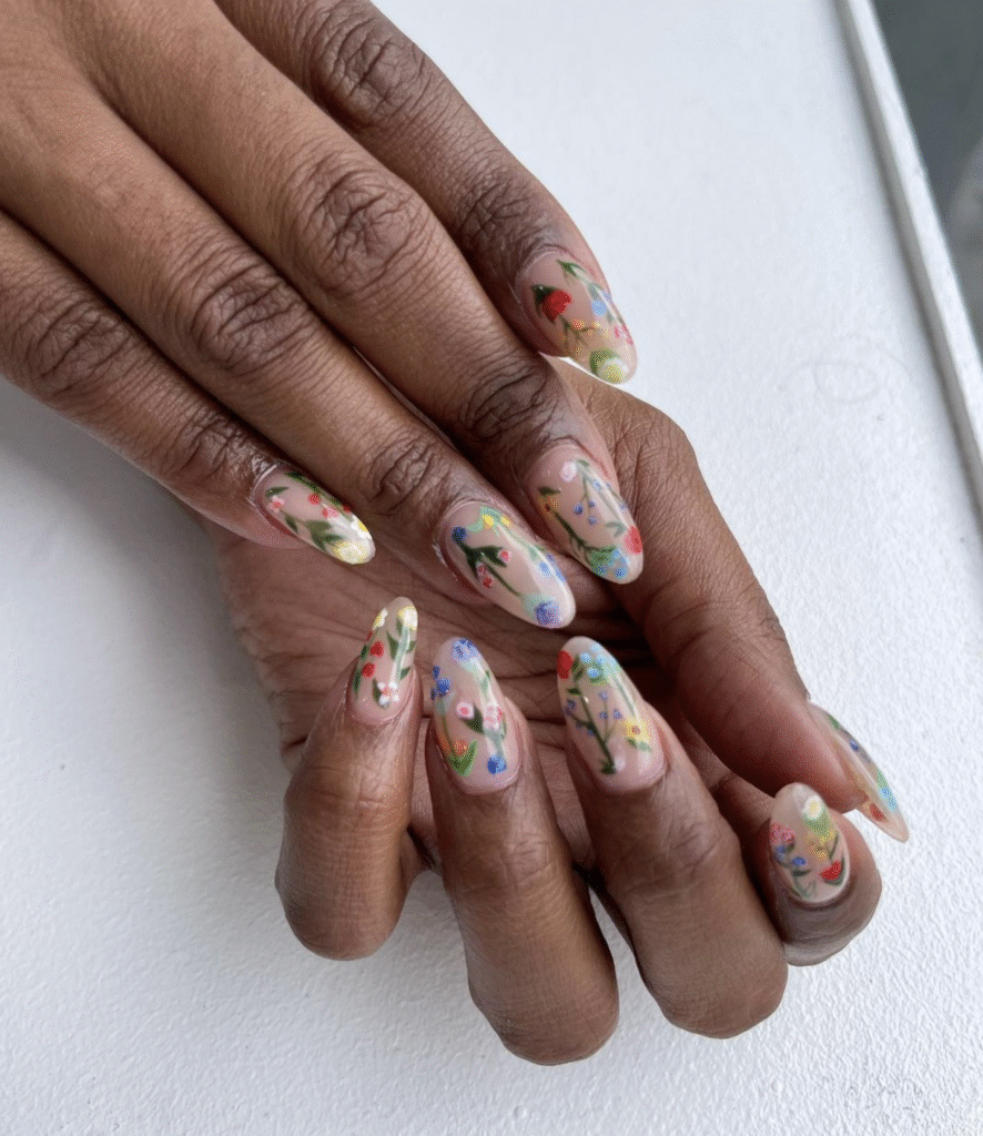 Summer Flower Nail Designs