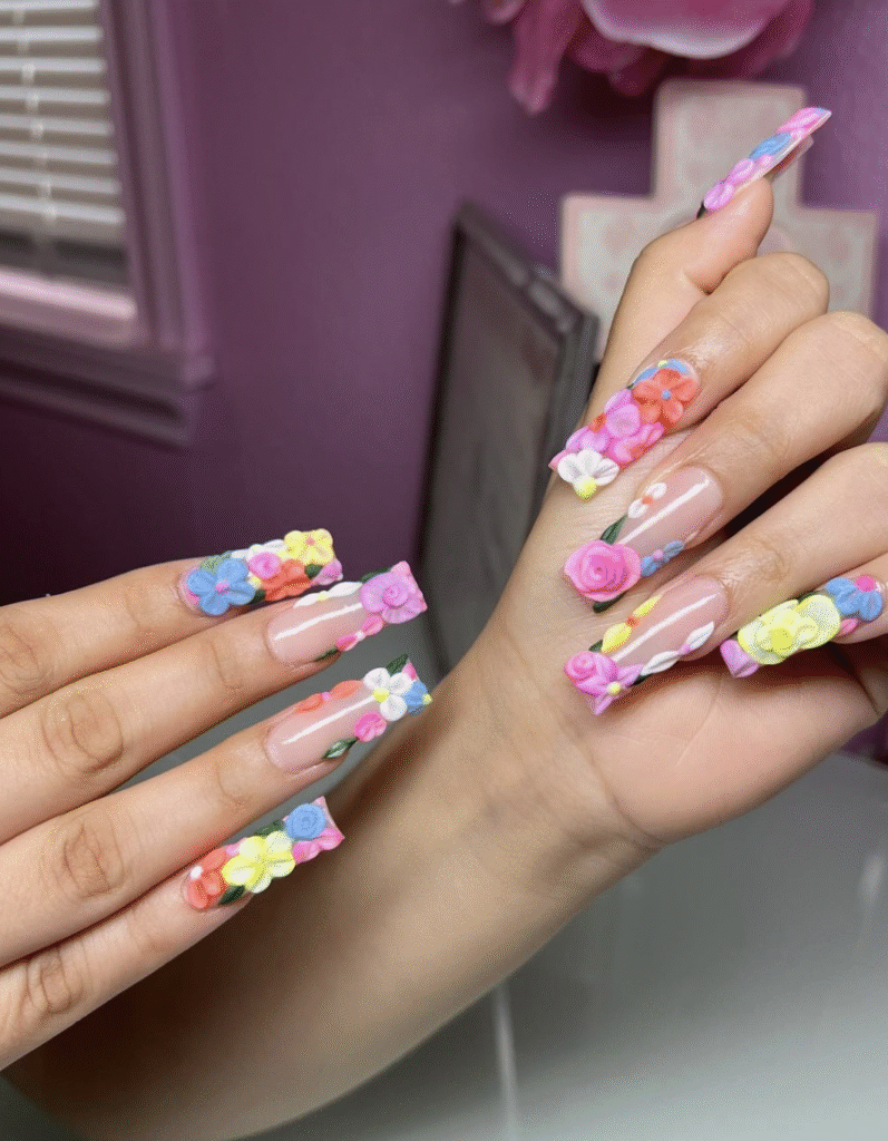 Summer Flower Nail Designs