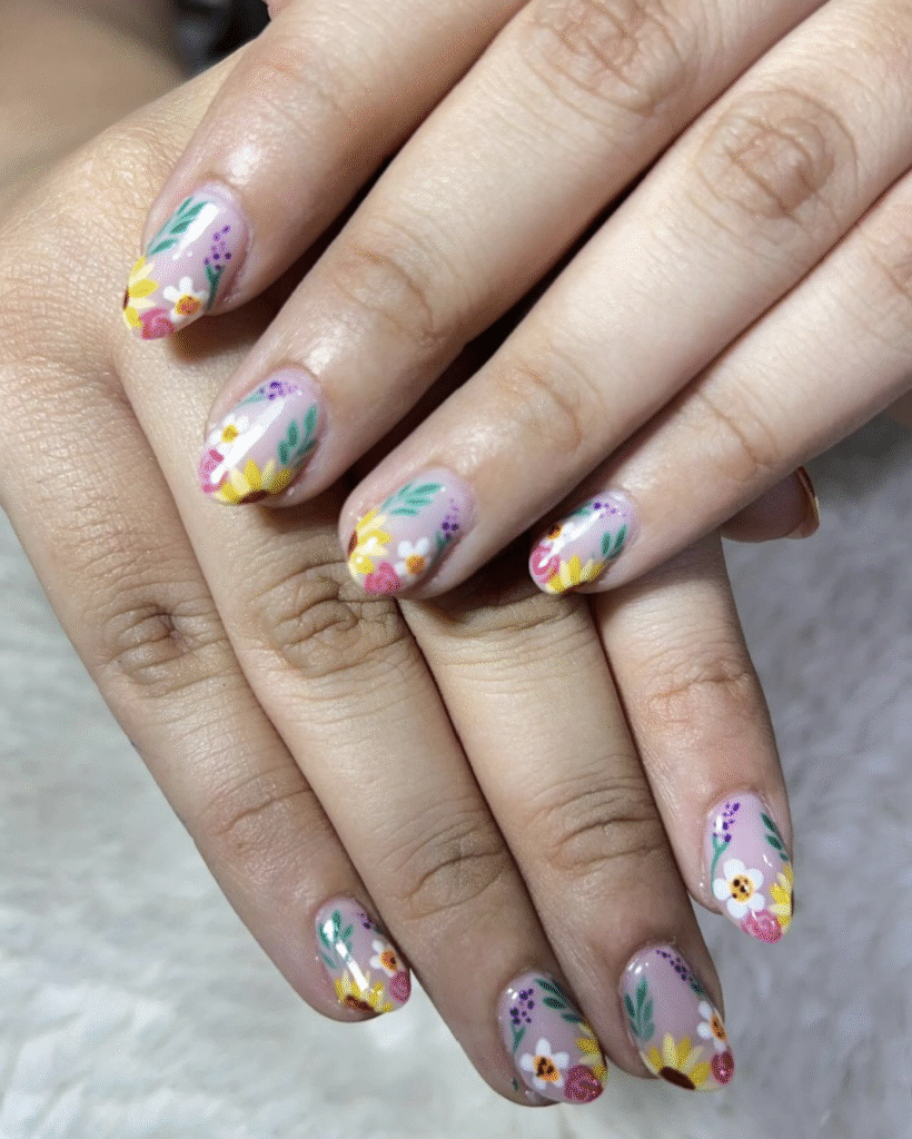 Summer Flower Nail Designs