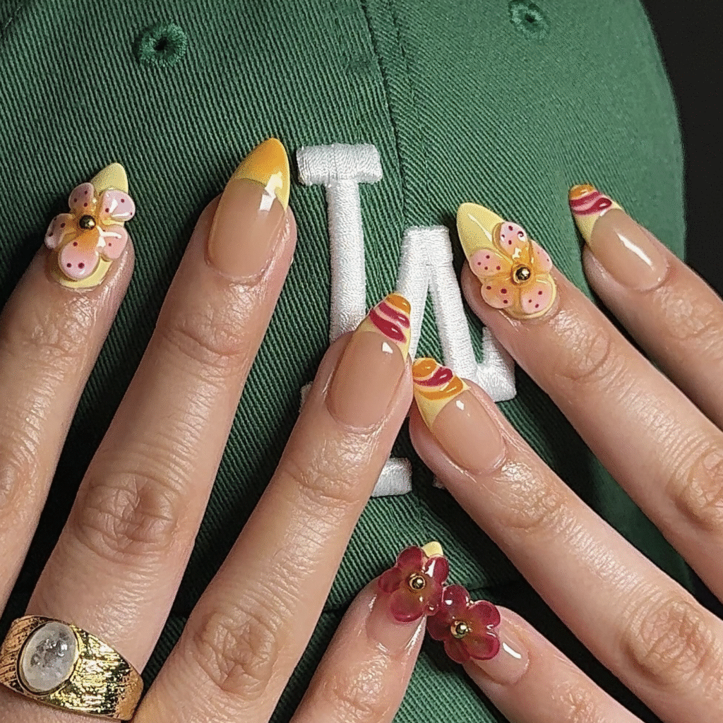 Summer Flower Nail Designs