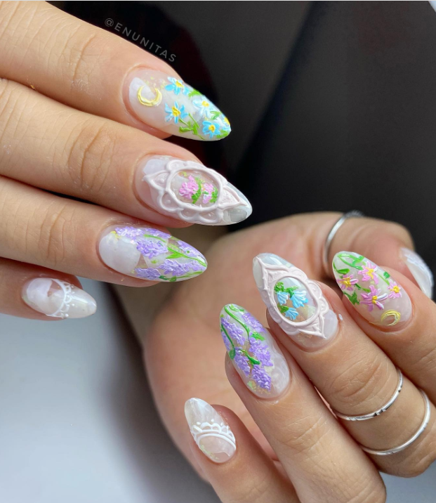 Summer Flower Nail Designs