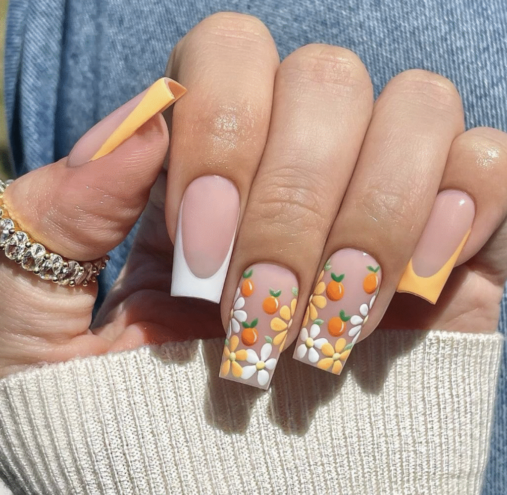 Summer Flower Nail Designs