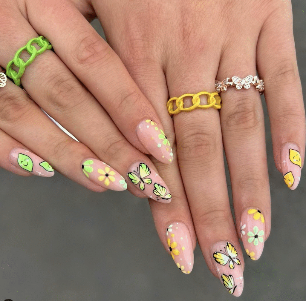 Summer Flower Nail Designs