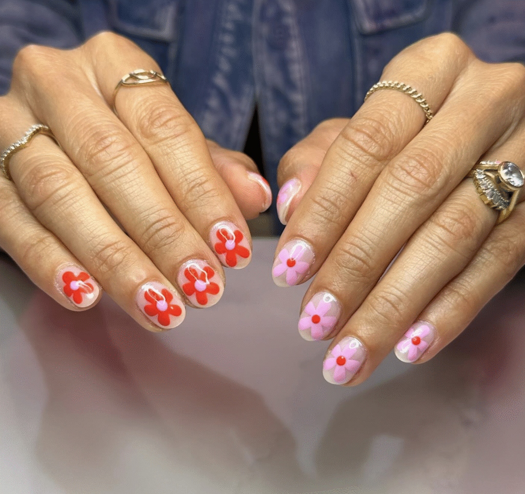 Summer Flower Nail Designs